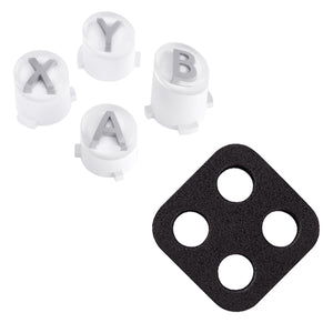 Three-Tone Robot White & Clear With New Hope Gray Classic Symbols Replacement Custom ABXY Action Button For Xbox Series X & S Controller / Xbox One S & X Controller/ Xbox Elite V1/V2 Controller - JDX3M009WS - Extremerate Wholesale