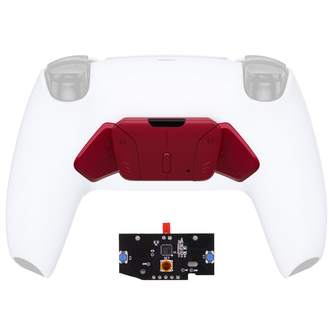 Turn Rise To Rise4 Kit-Solid Volcanic Red Redesigned K1 K2 K3 K4 Back Buttons Housing & Remap PCB Board Compatible With PS5 Controller Extremerate Rise & Rise4 Remap Kit-VPFM5011P