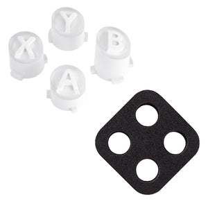 Three-Tone Robot White & Clear With Robot White Classic Symbols Replacement Custom ABXY Action Button For Xbox Series X & S Controller / Xbox One S & X Controller/ Xbox Elite V1/V2 Controller - JDX3M017WS - Extremerate Wholesale