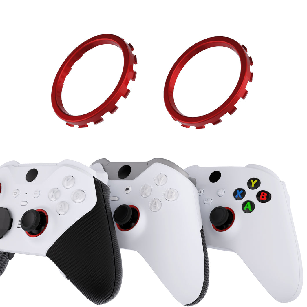 Soft Touch Vampire Red Custom Replacement Accent Rings For Xbox Elite Series 2 Core & Elite Series 2 & Xbox One Elite & eXtremeRate ASR Version Shell For Xbox Series X/S Controlle-XOJ1324