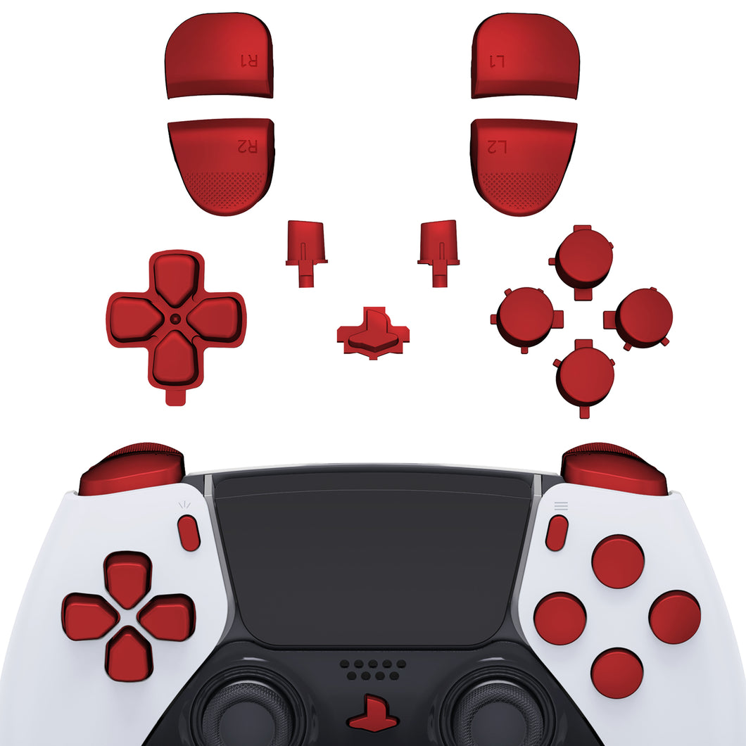 Vampire Red Full Set Button Kits Compatible With PS5 Edge Controller -JXTEGP001WS - Extremerate Wholesale