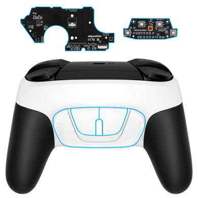 White Back Paddle Remappable Rise4 Remap Kit With Upgrade Board & Resigned Back Shell & 4 Back Buttons For Nintendo Switch Pro Controller-XGNPP002 - Extremerate Wholesale