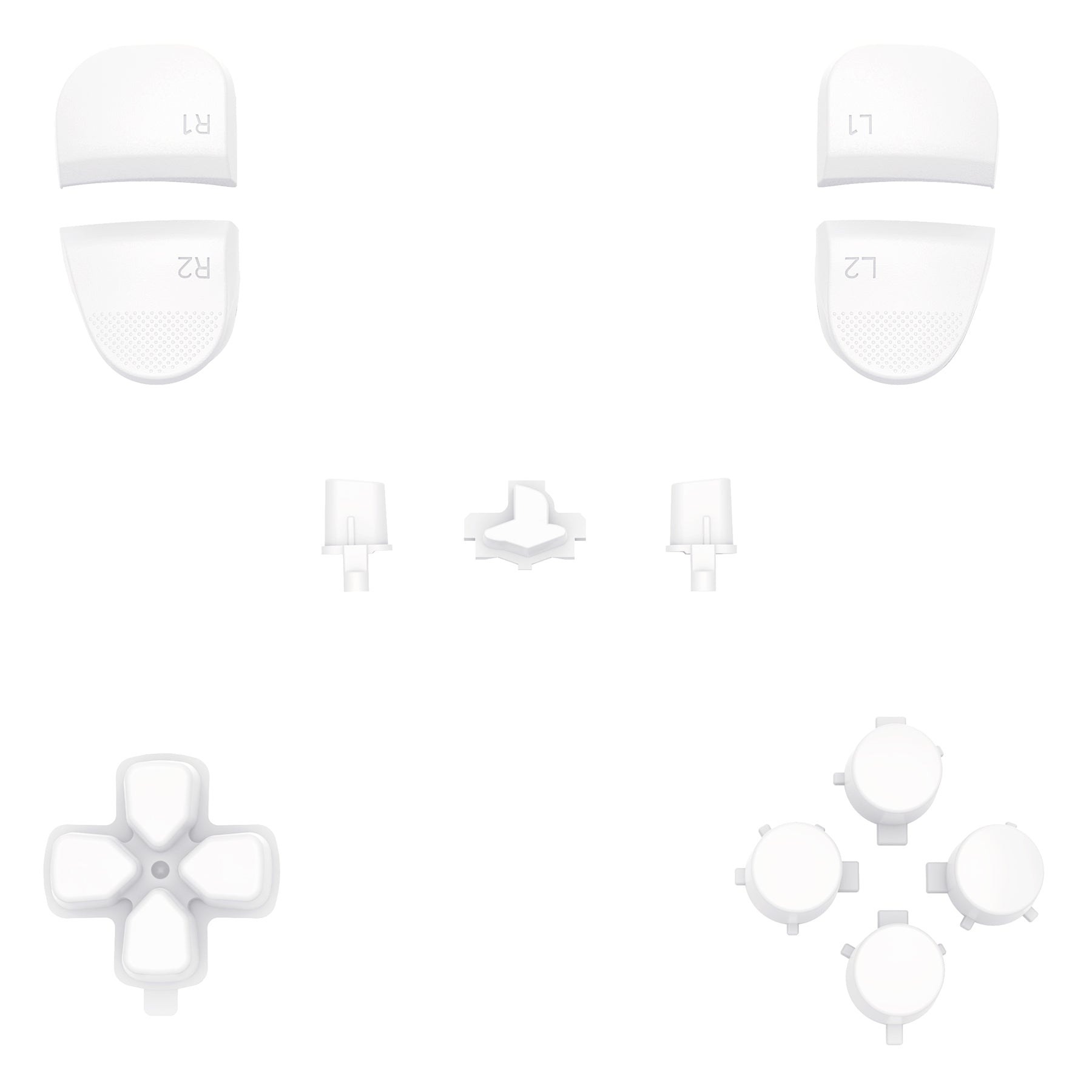 White Full Set Button Kits Compatible With PS5 Edge Controller 