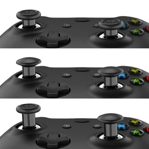 Glossy Chrome Silver ThumbsGear Interchangeable Ergonomic Thumbstick For Xbox Series X & S/Xbox One/Xbox One Elite/Xbox One S & X Controller With 3 Height Domed And Concave Grips Adjustable Joystick-XOJ2108WS - Extremerate Wholesale