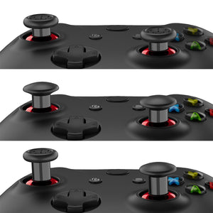 Glossy Chrome Red ThumbsGear Interchangeable Ergonomic Thumbstick For Xbox Series X & S/Xbox One/Xbox One Elite/Xbox One S & X Controller With 3 Height Domed And Concave Grips Adjustable Joystick-XOJ2109WS - Extremerate Wholesale