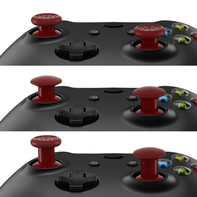 Carmine Red ThumbsGear Interchangeable Ergonomic Thumbstick For Xbox Series X & S/Xbox One/Xbox One Elite/Xbox One S & X Controller With 3 Height Domed And Concave Grips Adjustable Joystick-XOJ2111WS - Extremerate Wholesale
