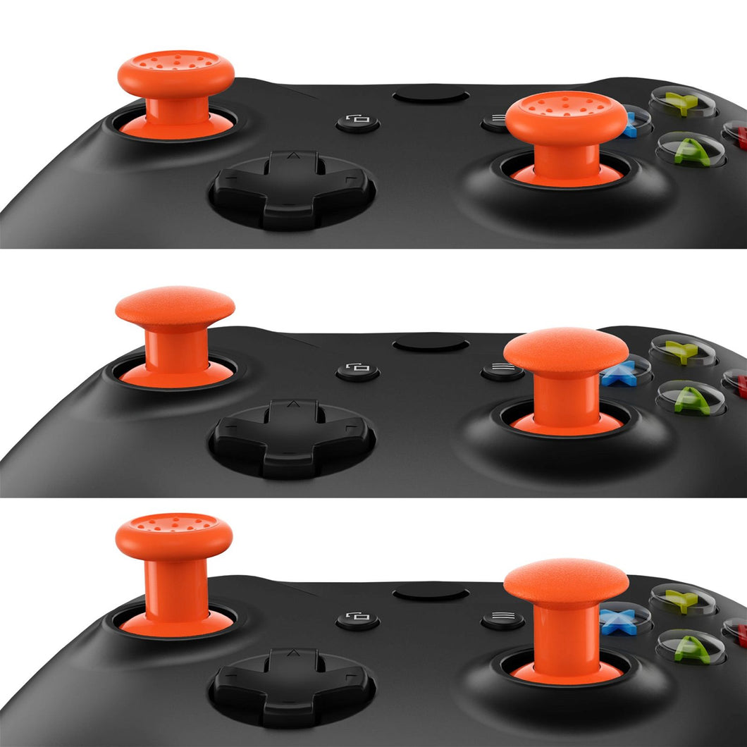 Bright Orange ThumbsGear Interchangeable Ergonomic Thumbstick For Xbox Series X & S/Xbox One/Xbox One Elite/Xbox One S & X Controller With 3 Height Domed And Concave Grips Adjustable Joystick-XOJ2115WS - Extremerate Wholesale
