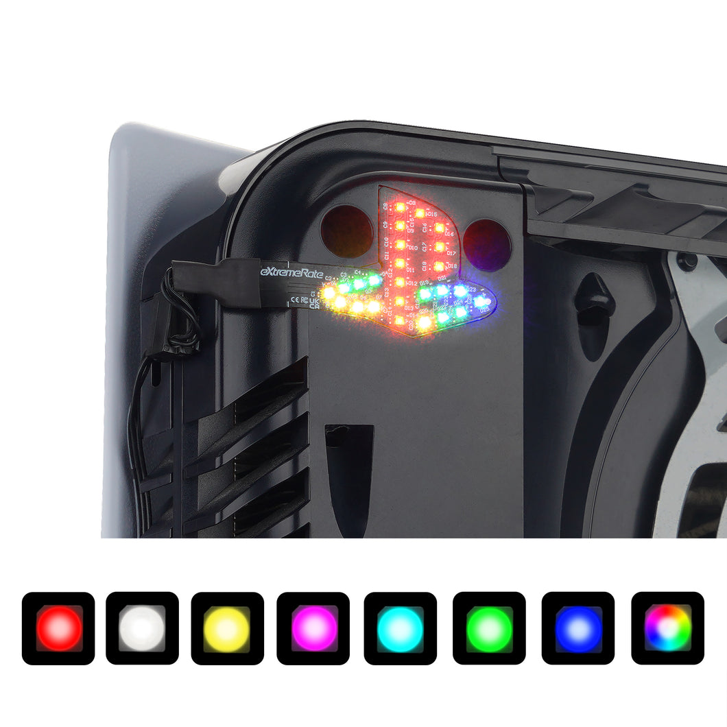 7 Colors 40 Effects RGB RAINBOW Logo LED Kit for PS5 Disc & Digital Edition Console (2020 CFI-1 Series) - PFLED21