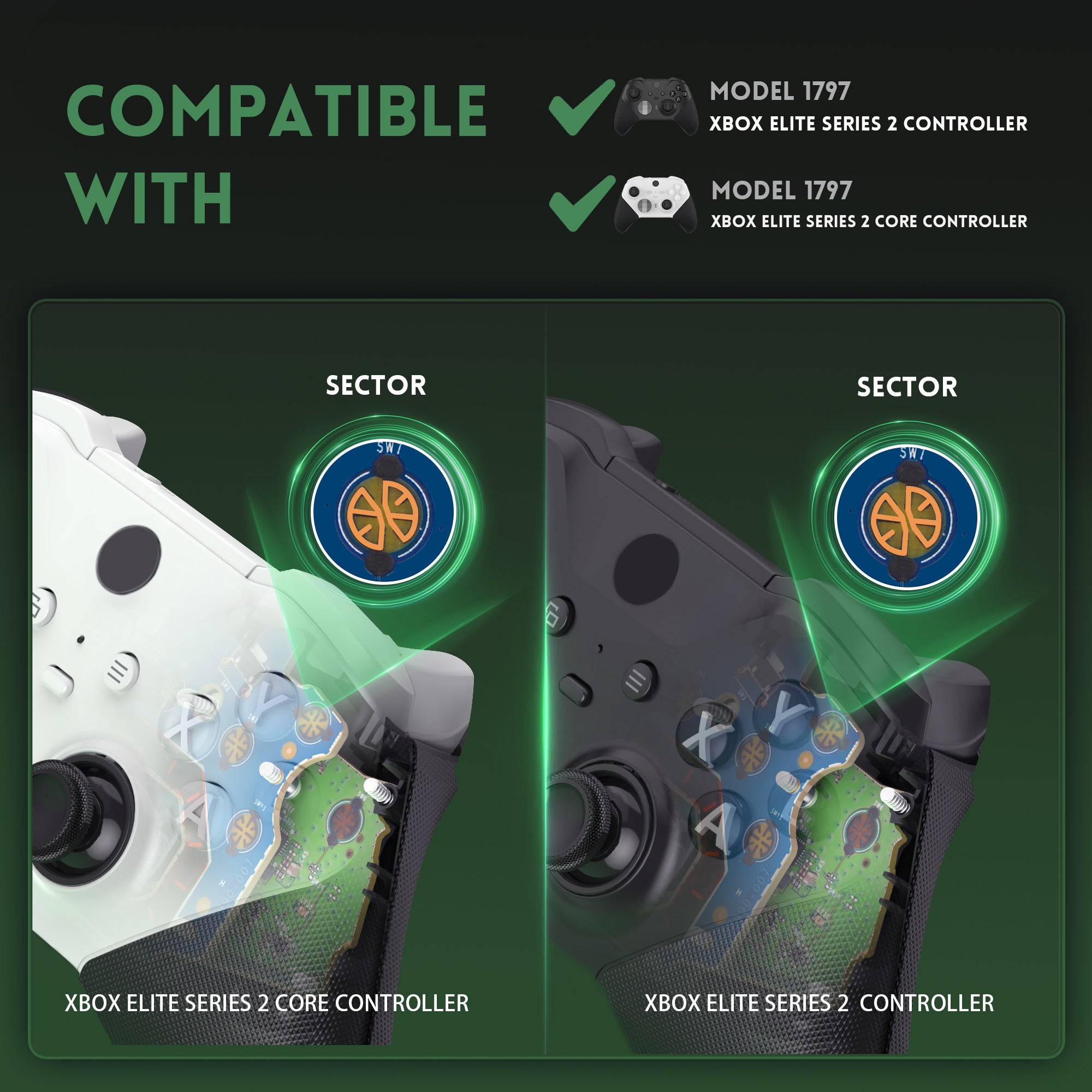 eXtremeRate ABXY Clicky Kit for Xbox Elite Series 2 & Elite 2 Core