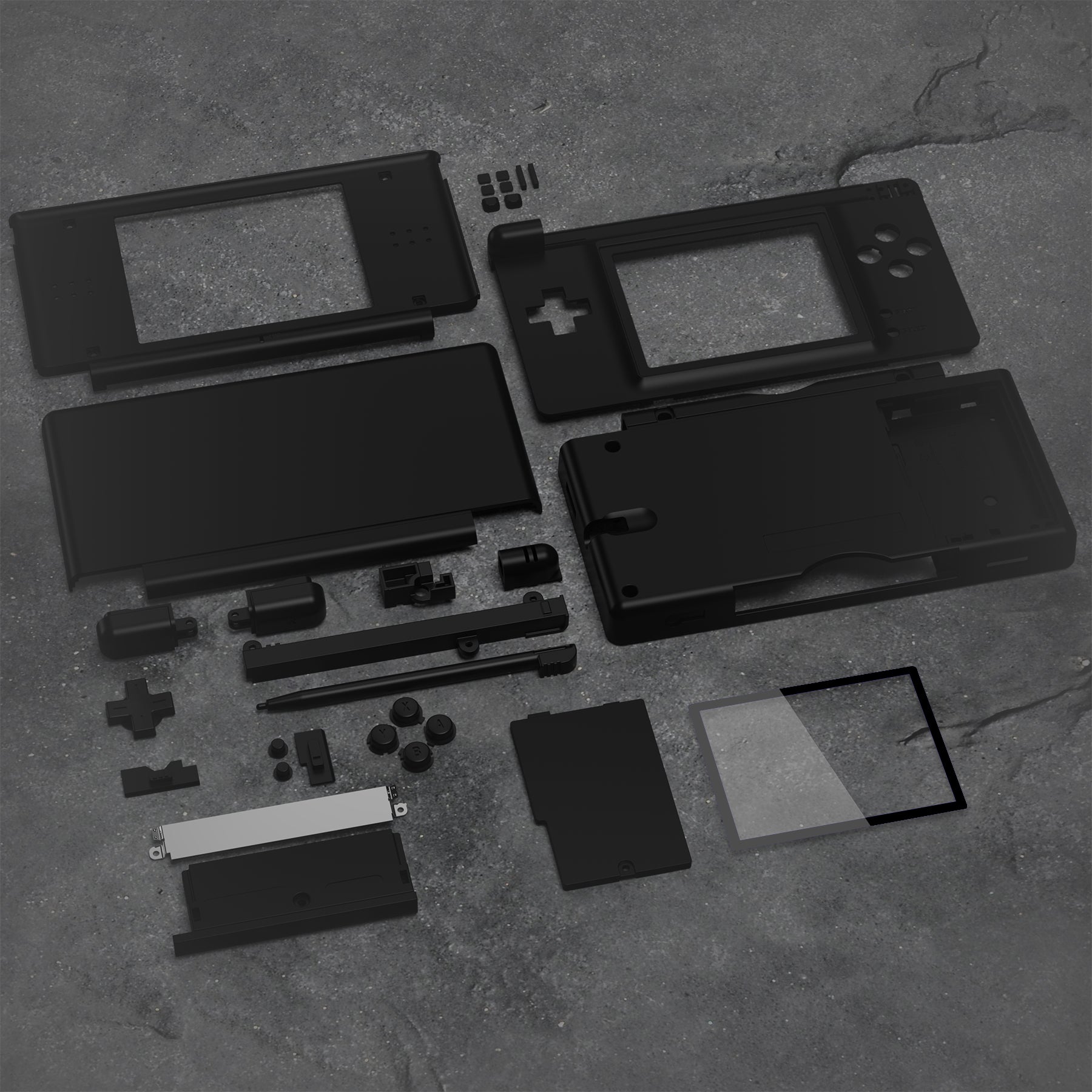 eXtremeRate Black Replacement Full Housing Shell & Buttons with