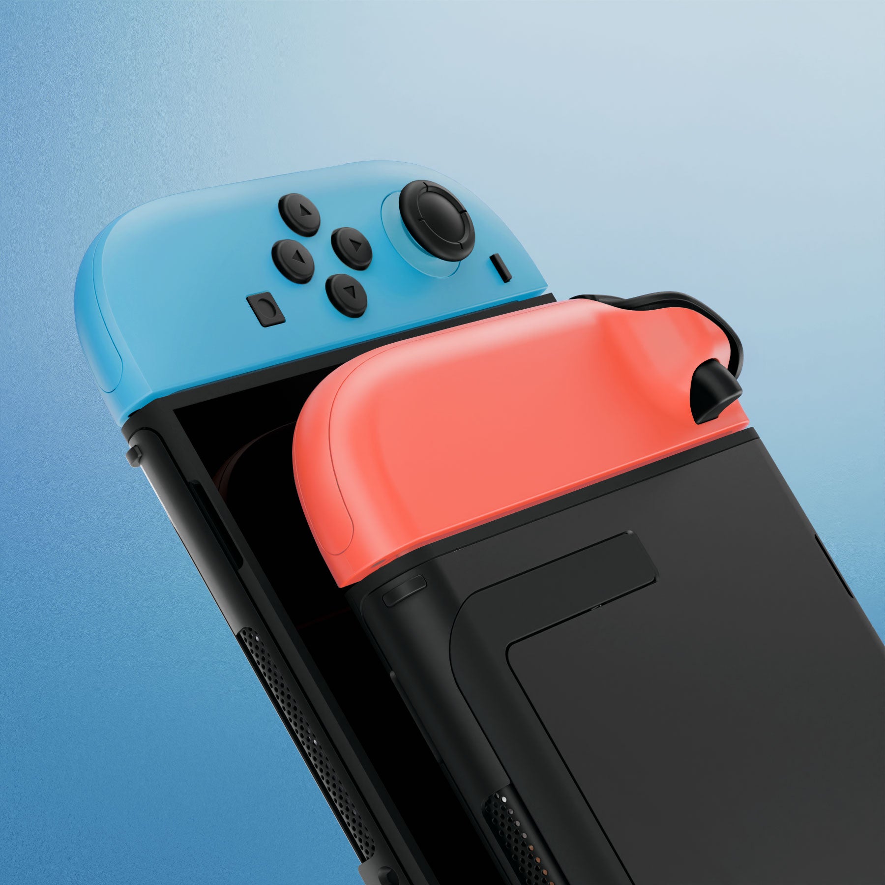 eXtremeRate Blue & Orange DIY Replacement Joycon Shells for