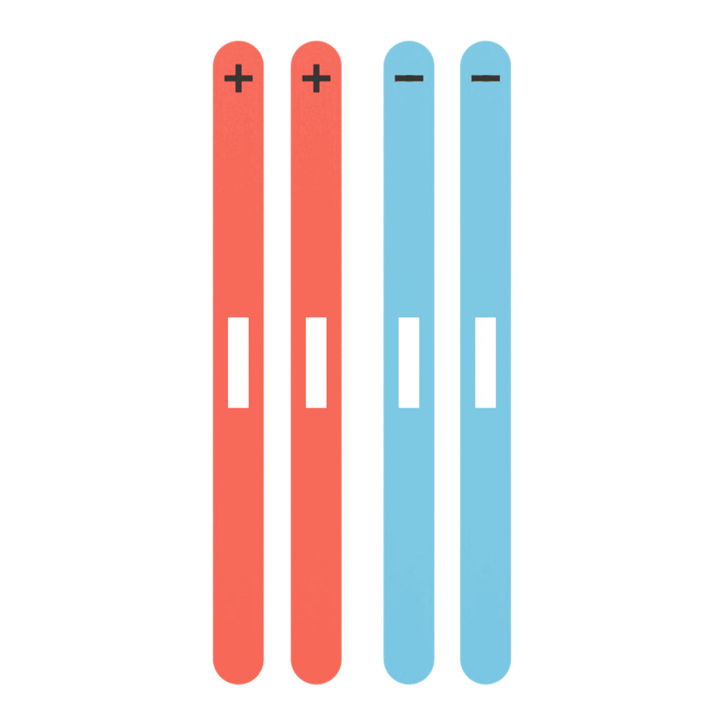 eXtremeRate Blue & Orange Decorative Rail Slot Sticker for Nintendo Switch 2 Console - DDBNT173