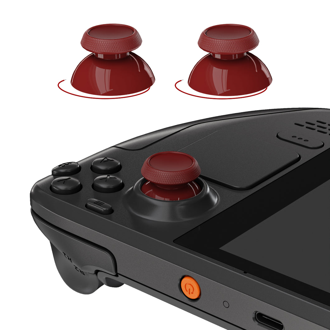 eXtremeRate Carmine Red Replacement Thumbsticks with Original Touch Sensing for Steam Deck LCD & OLED - GGBSDM004A