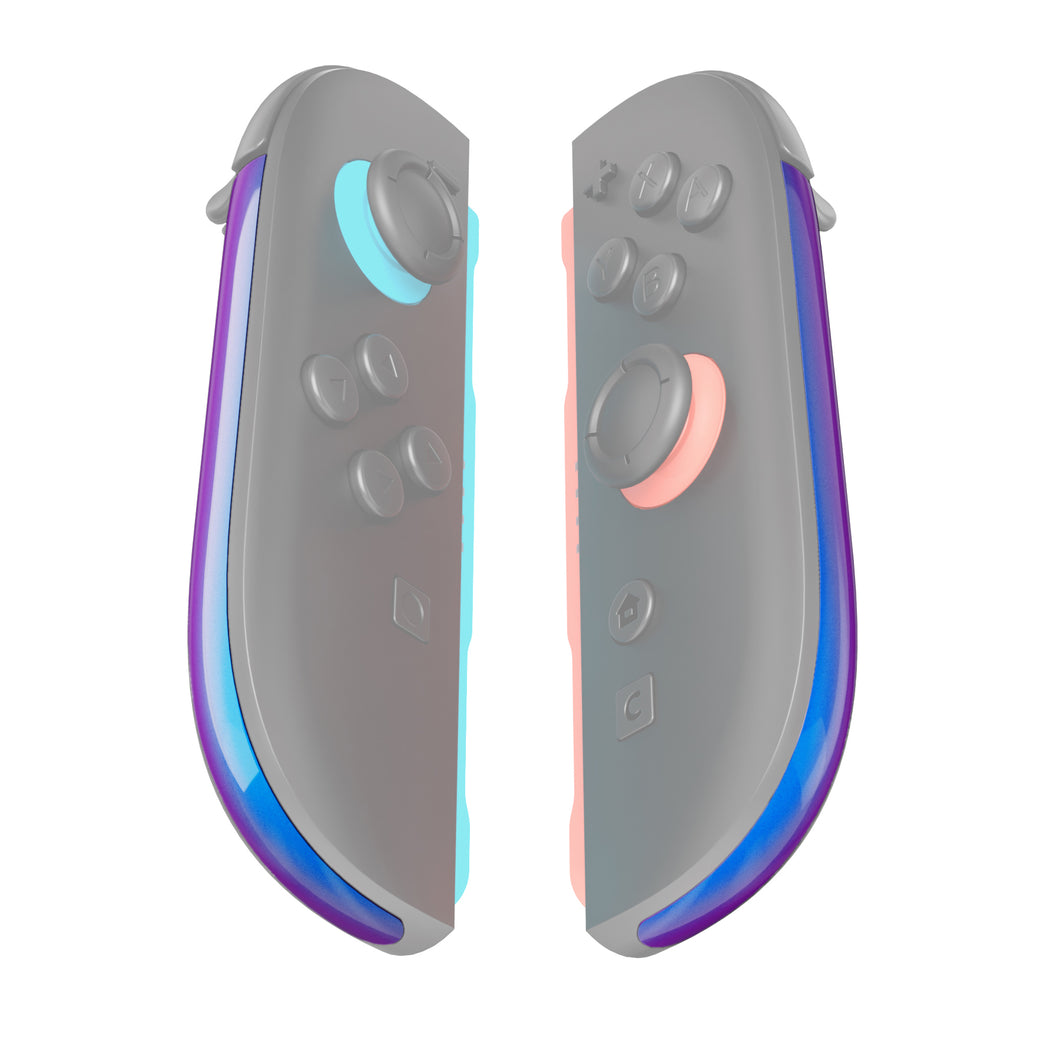 eXtremeRate Chameleon Green Purple Replacement Decorative Strips for Joycon 2 of Nintendo Switch 2 - ZB2NTP002