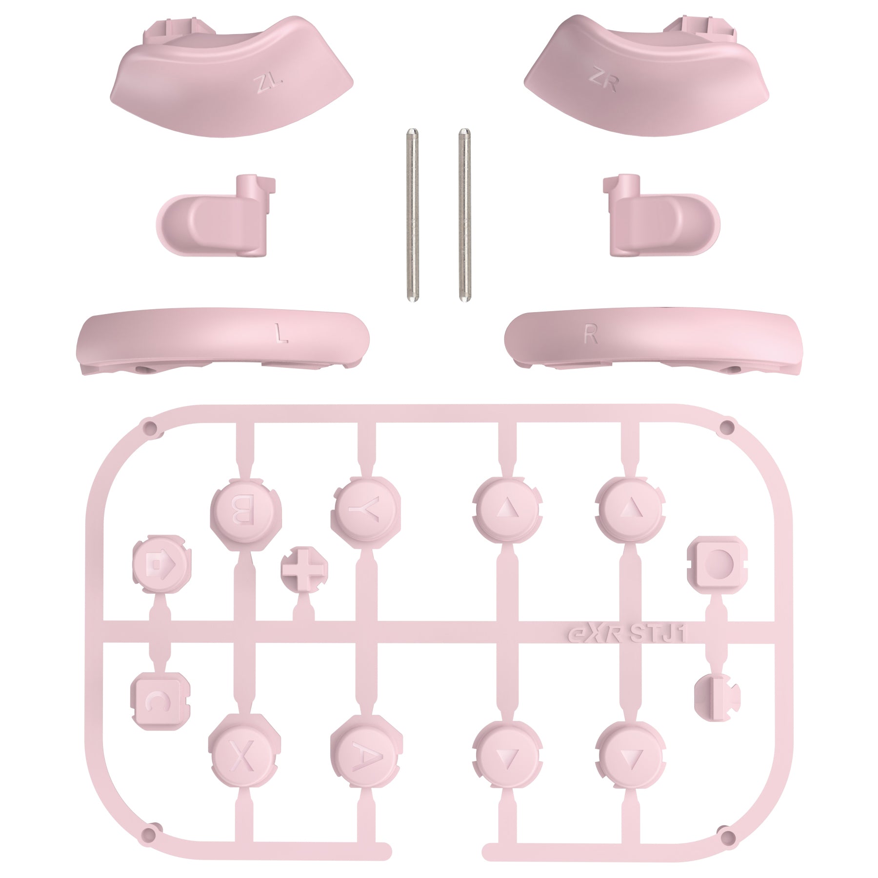 eXtremeRate Cherry Blossoms Pink DIY Replacement Full Set Buttons