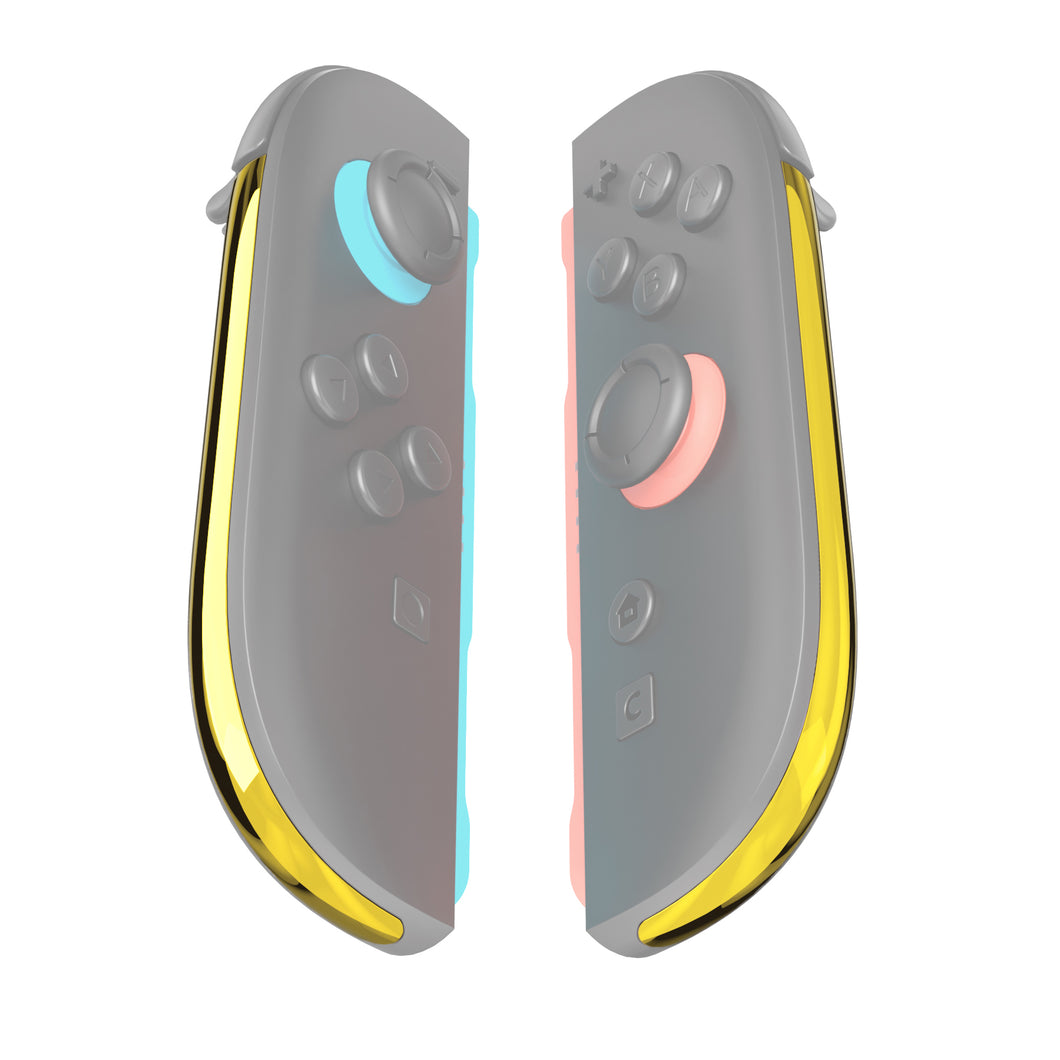 eXtremeRate Chrome Gold Replacement Decorative Strips for Joycon 2 of Nintendo Switch 2 - ZB2NTD001
