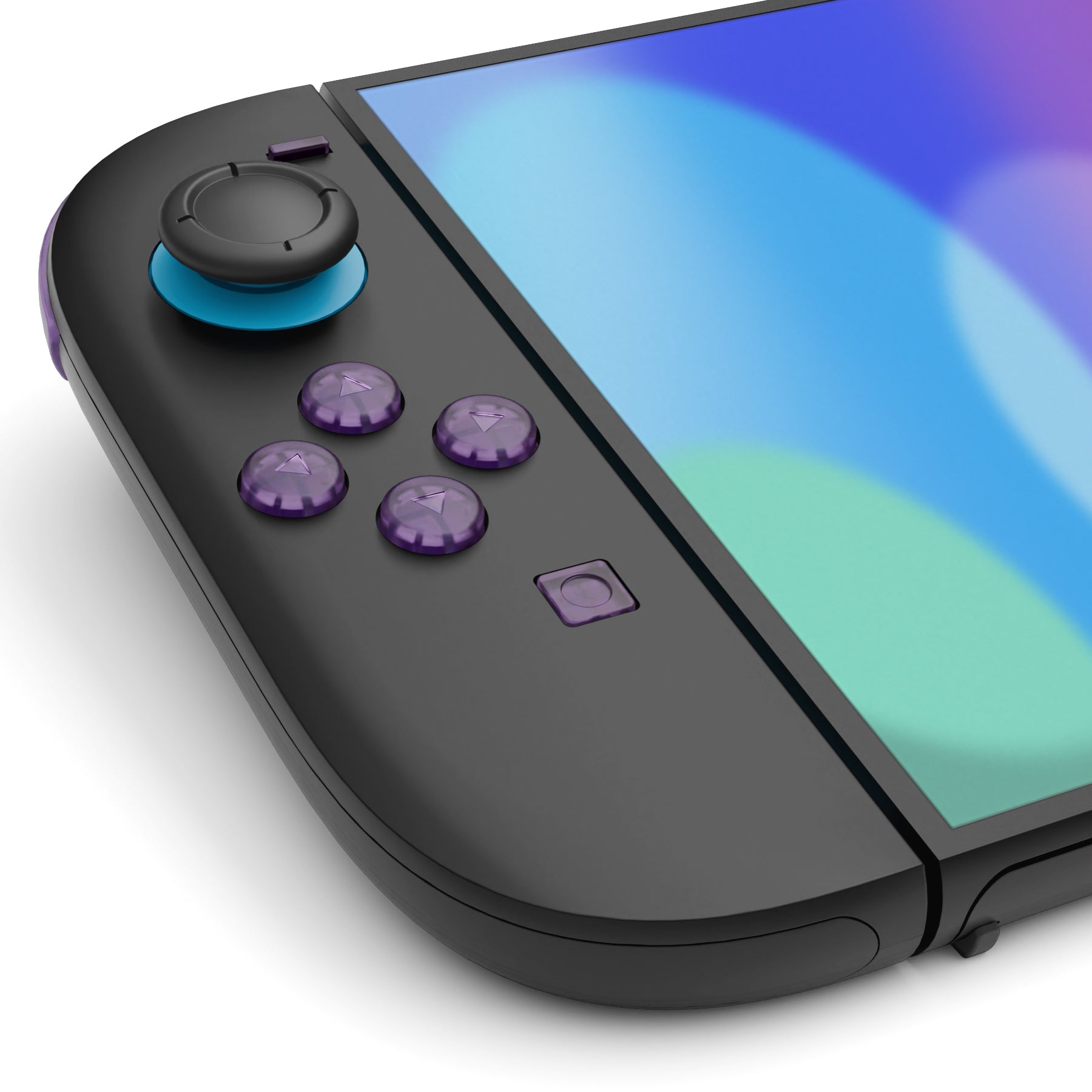 eXtremeRate Clear Atomic Purple DIY Replacement Full Set Buttons