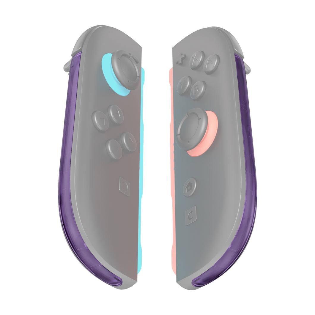 eXtremeRate Clear Atomic Purple Replacement Decorative Strips for Joycon 2 of Nintendo Switch 2 - ZB2NTM001