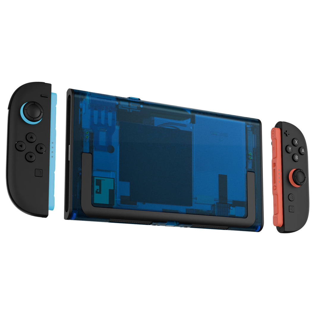 eXtremeRate Clear Blue Replacement DIY Rear Back Plate for Nintendo Switch 2 Handheld Console  (Without Kickstand) - DB2NTM005