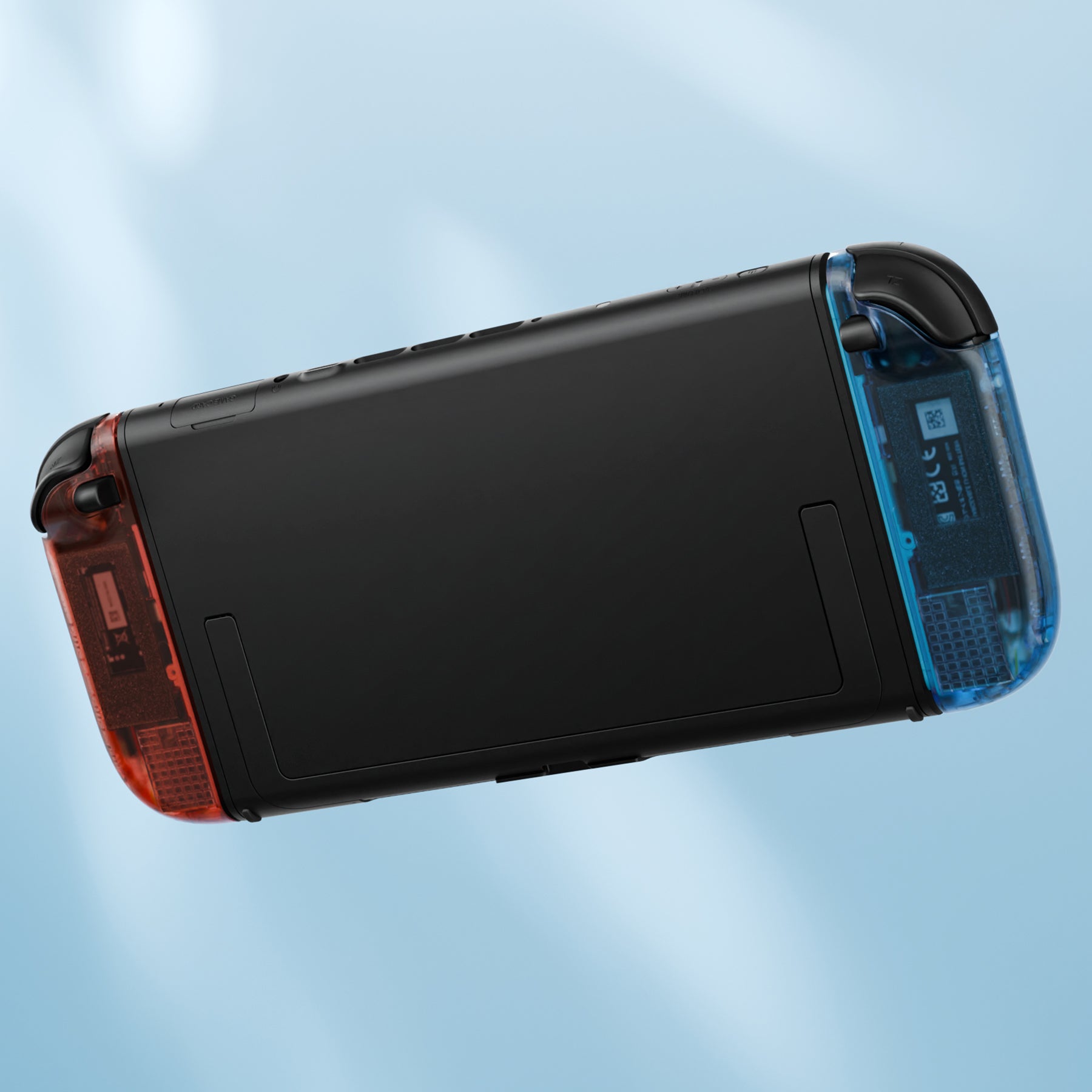 eXtremeRate Clear Blue & Orange DIY Replacement Joycon Shells for