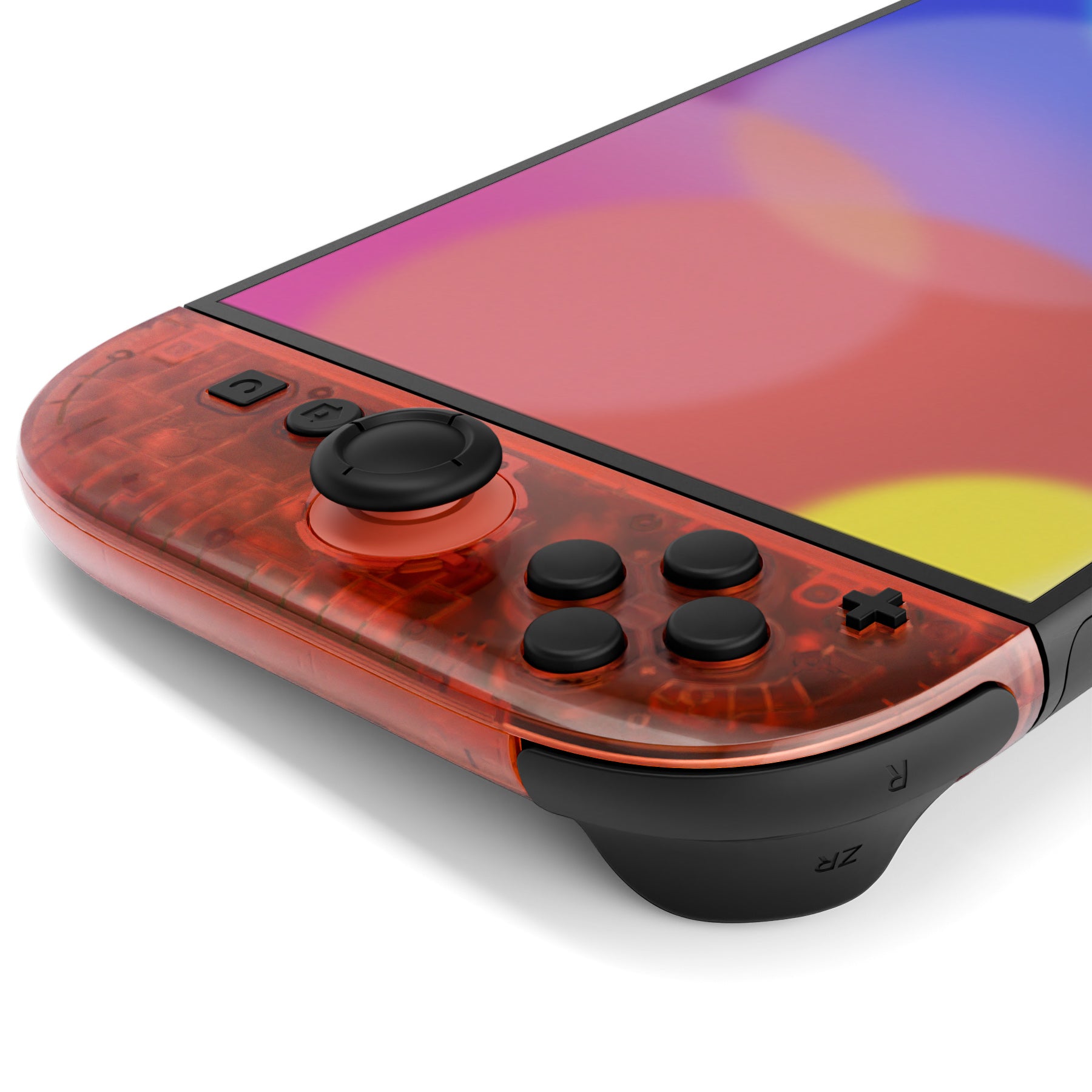 eXtremeRate Clear Blue & Orange DIY Replacement Joycon Shells for