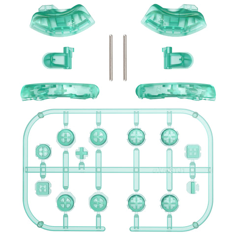 : extremerate replacement full set buttons for joycon,... eXtremeRate Clear Emerald Green DIY Replacement Full Set Buttons for ...