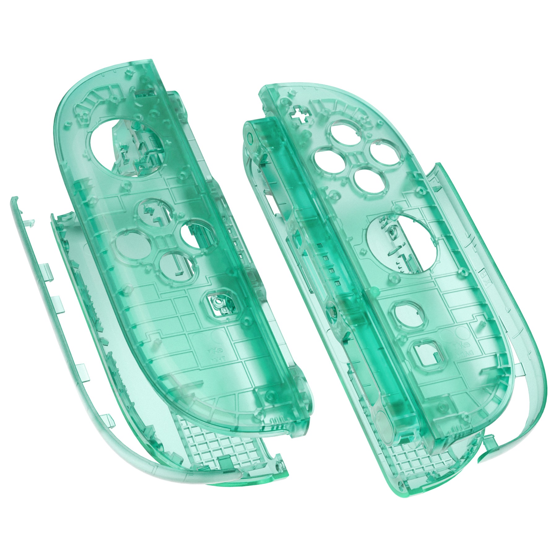 eXtremeRate Clear Emerald Green DIY Replacement Joycon Shells for