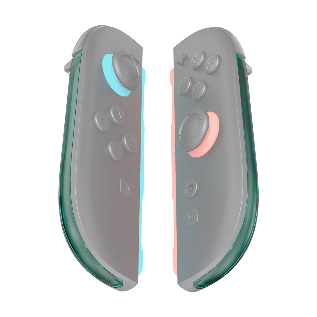 eXtremeRate Clear Emerald Green Replacement Decorative Strips for Joycon 2 of Nintendo Switch 2 - ZB2NTM004