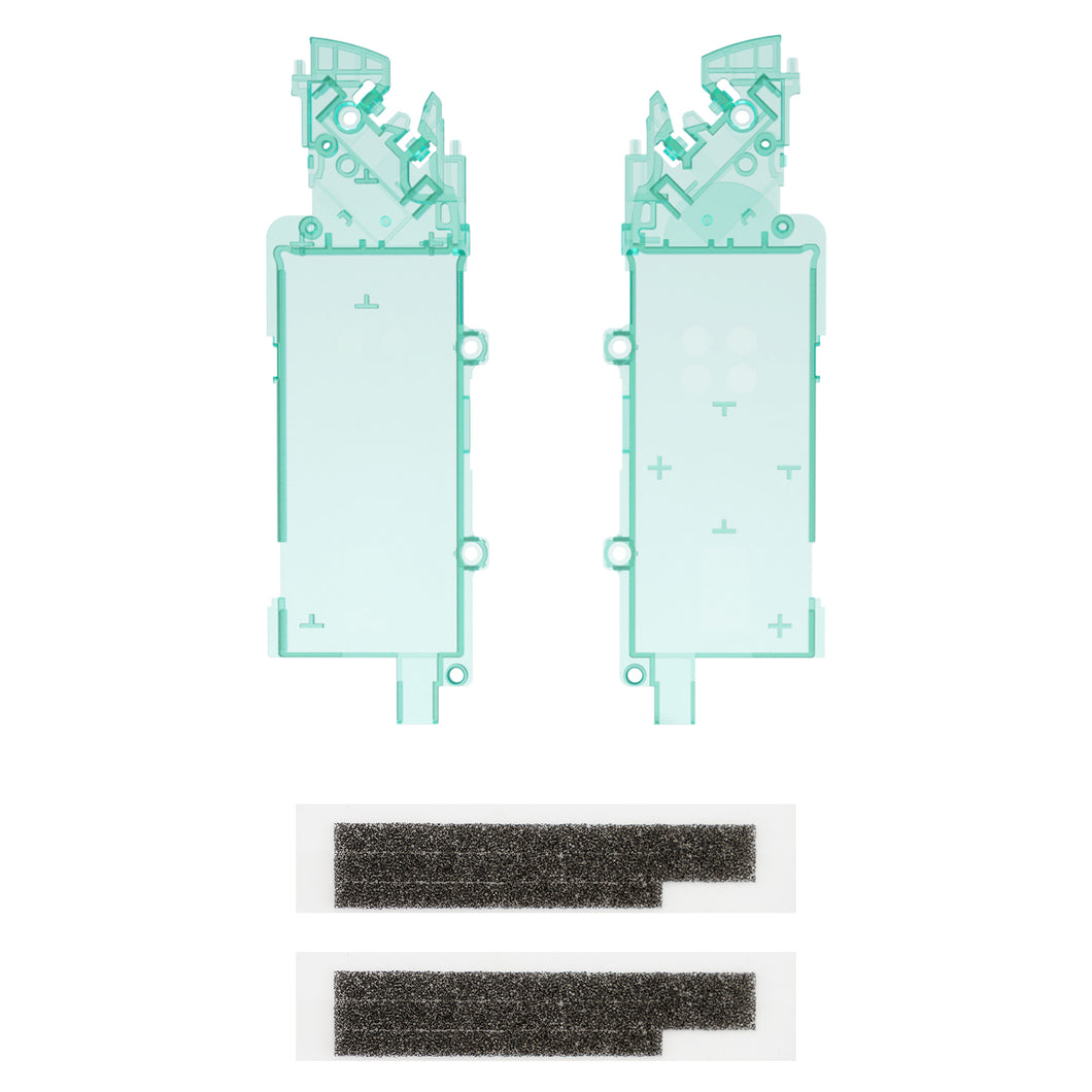 eXtremeRate Clear Emerald Green Replacement Middle Frame for Nintendo Switch 2 Joycon - KB2NTM004