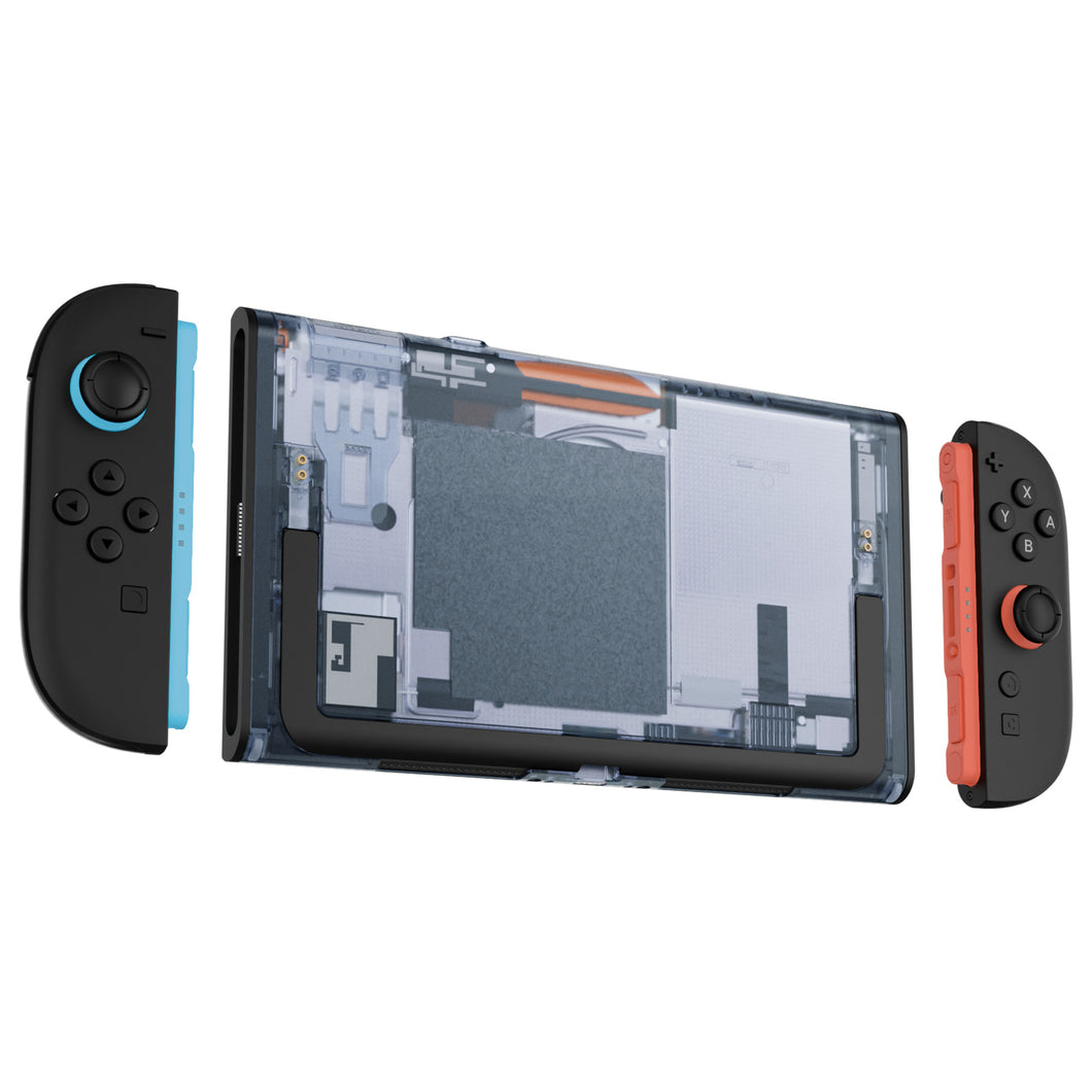 eXtremeRate Clear Glacier Blue Replacement DIY Rear Back Plate for Nintendo Switch 2 Handheld Console  (Without Kickstand) - DB2NTM003