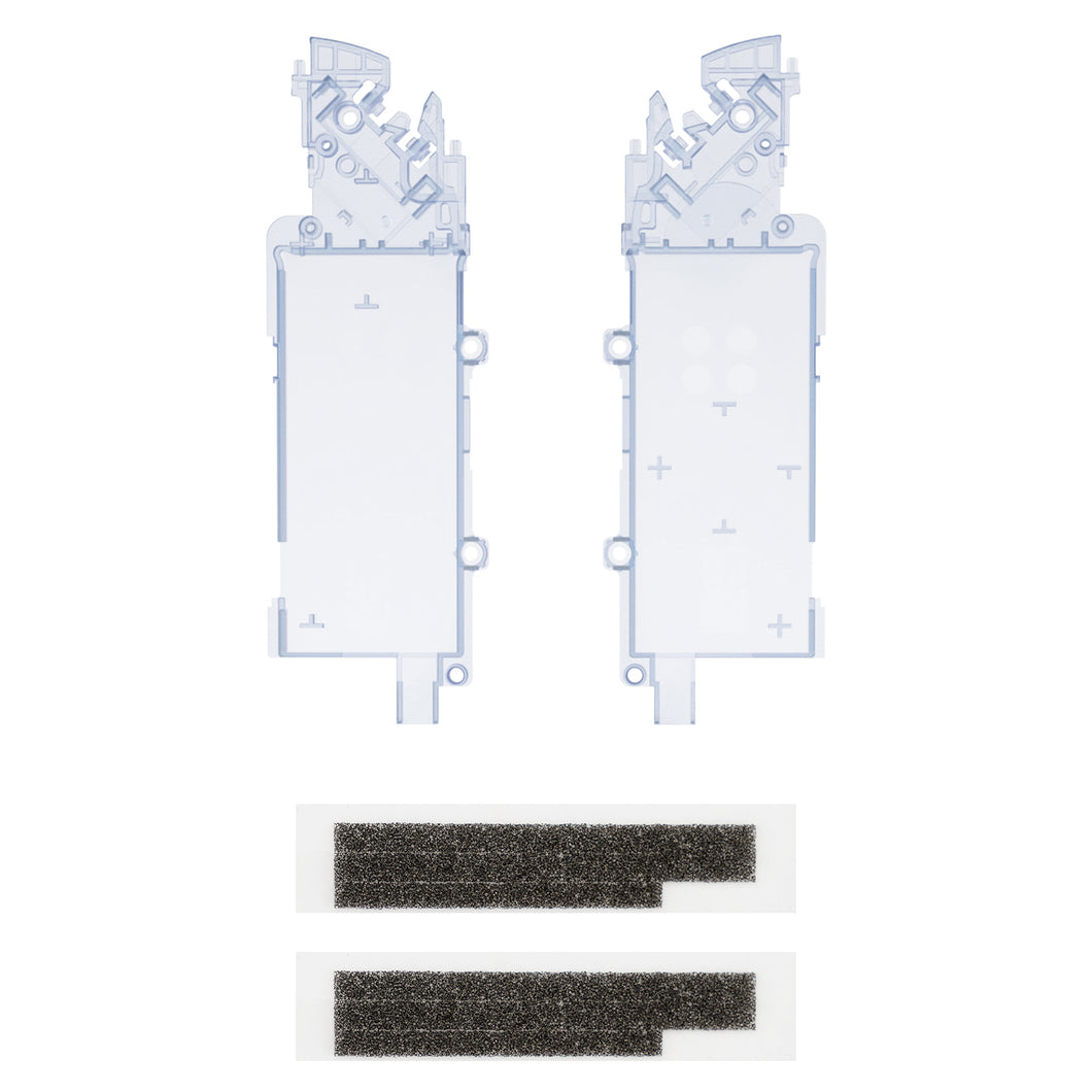 eXtremeRate Clear Glacier Blue Replacement Middle Frame for Nintendo Switch 2 Joycon - KB2NTM003