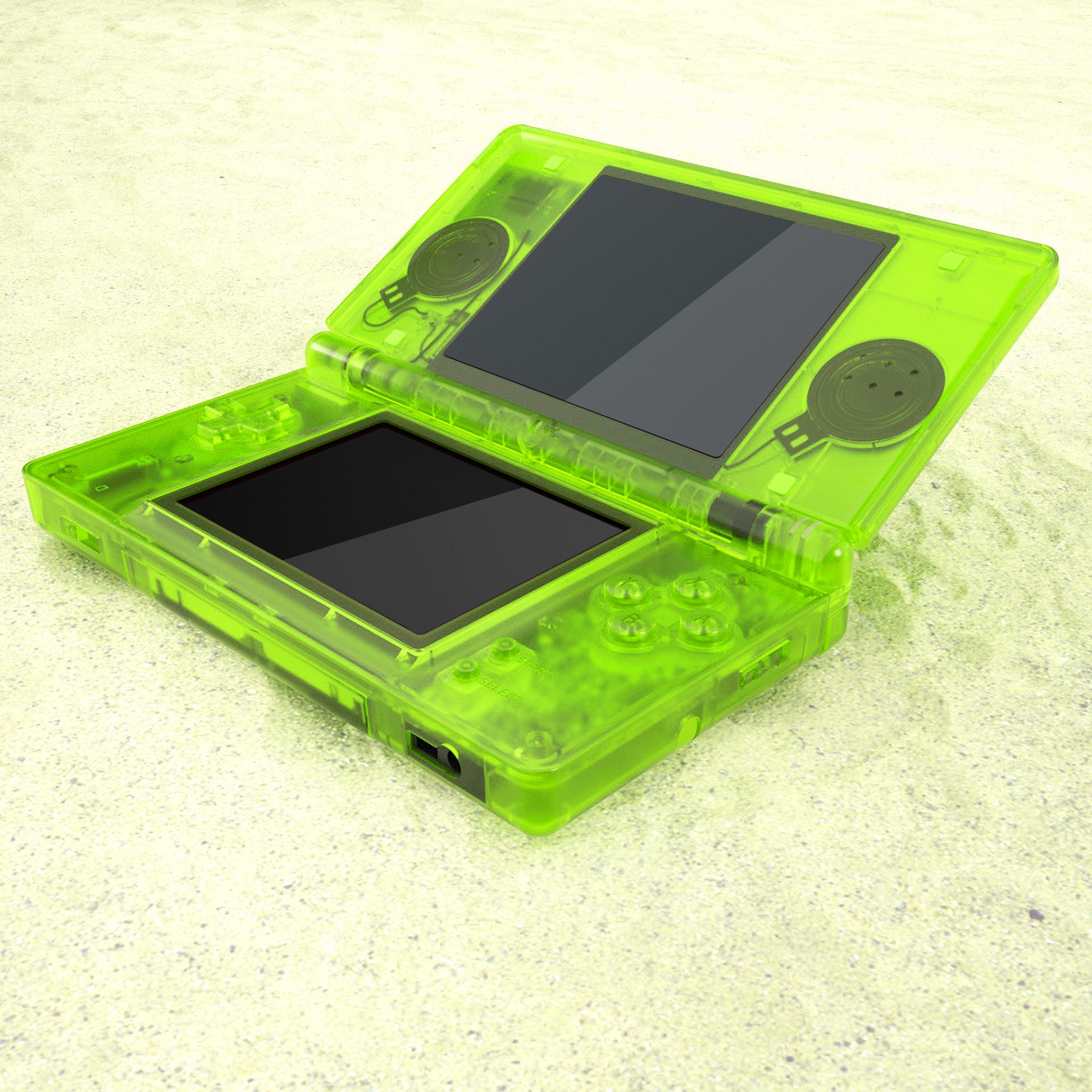 Nintendo NINTENDO DS ニンテンド-DS LITE クリス… eXtremeRate Clear Lime Green Replacement Full Housing Shell