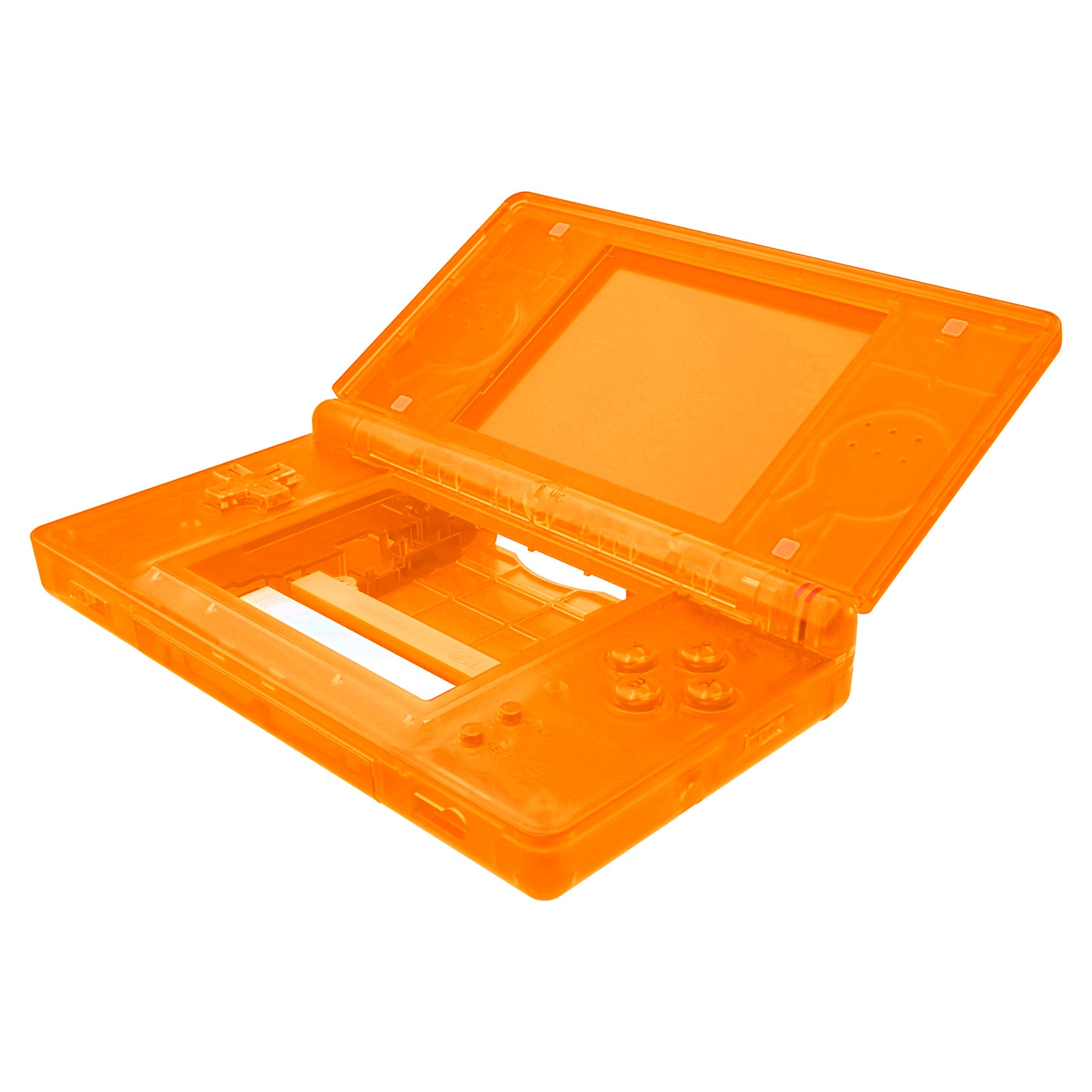 eXtremeRate Clear Orange Replacement Full Housing Shell & Buttons