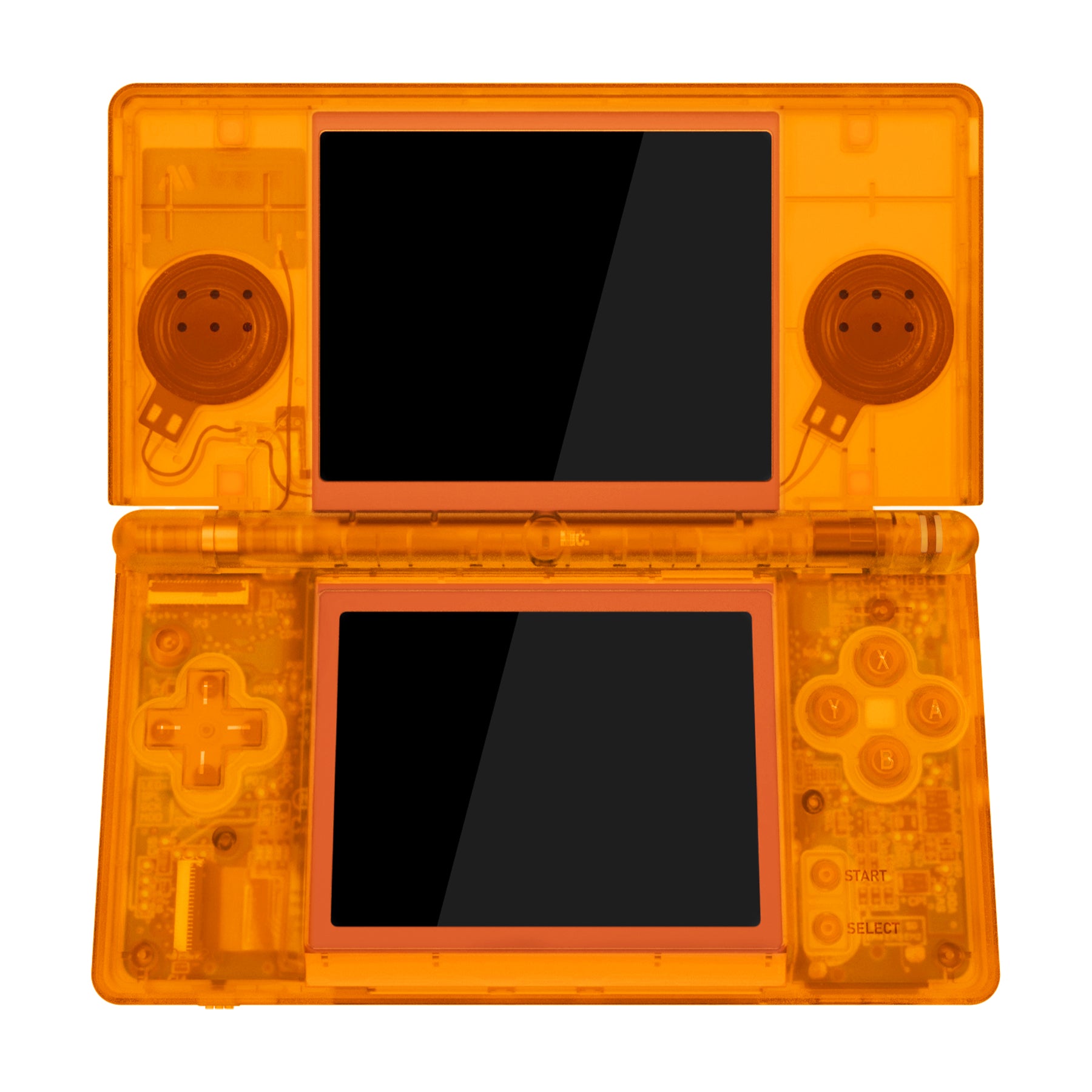 eXtremeRate Clear Orange Replacement Full Housing Shell & Buttons