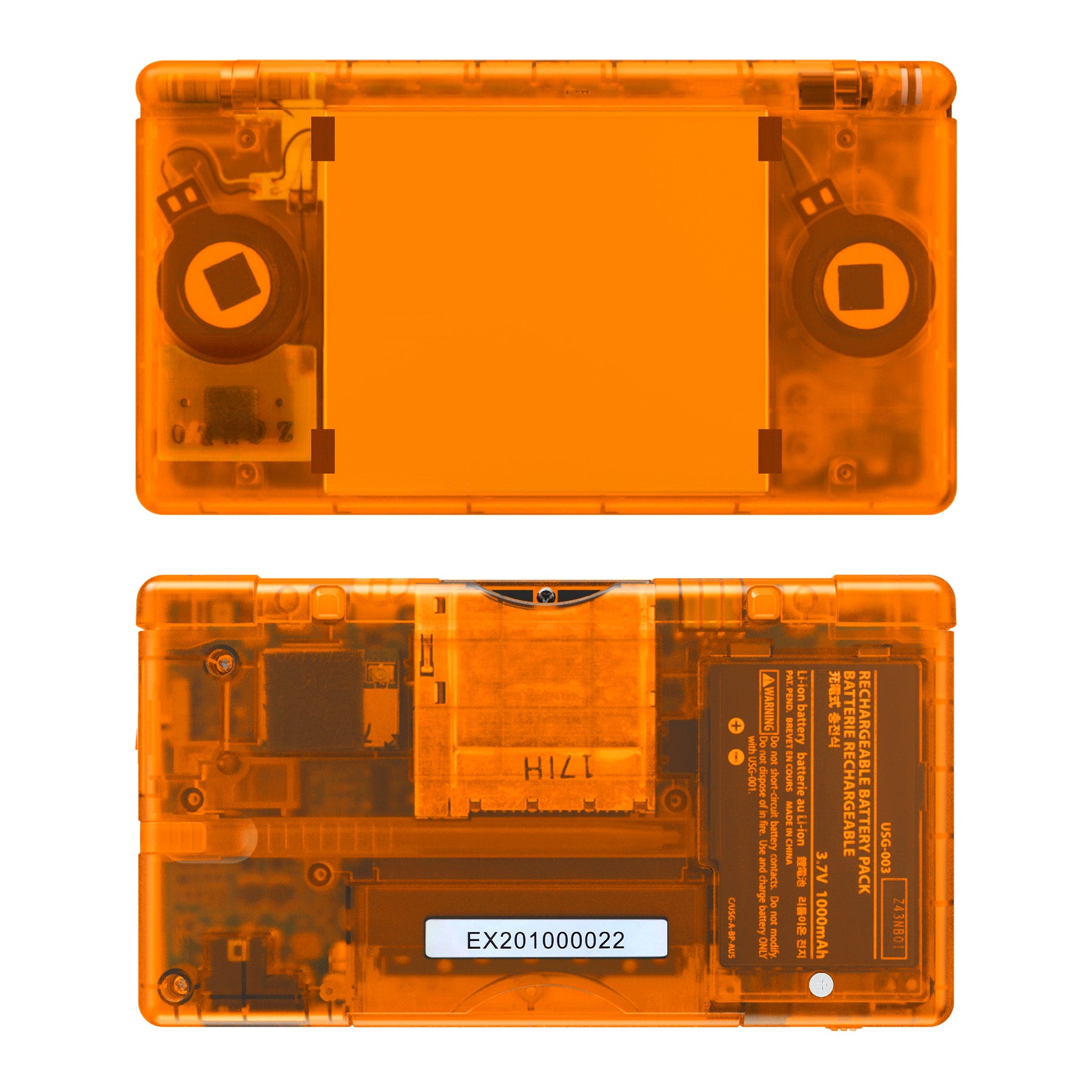 eXtremeRate Clear Orange Replacement Full Housing Shell & Buttons