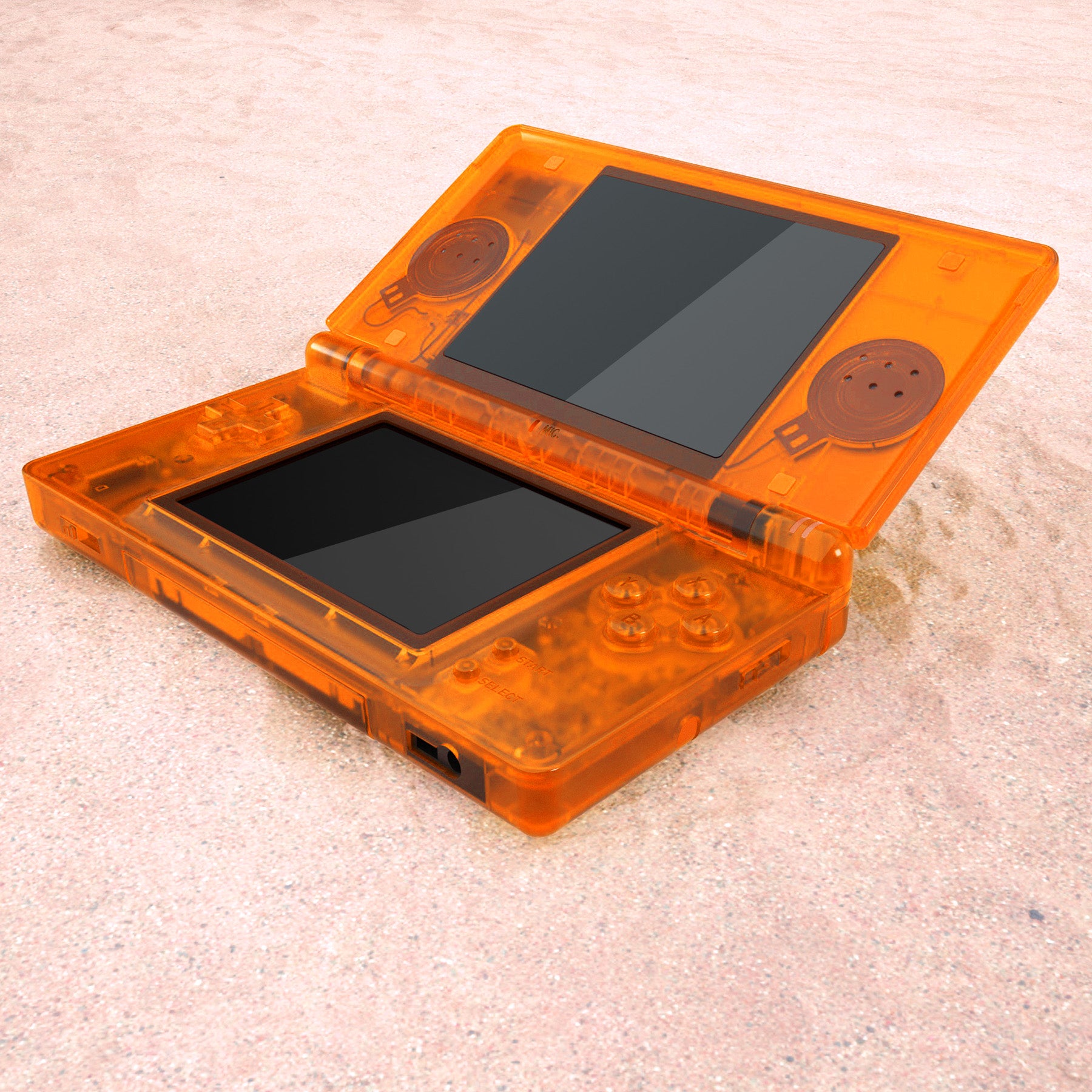 eXtremeRate Clear Orange Replacement Full Housing Shell & Buttons