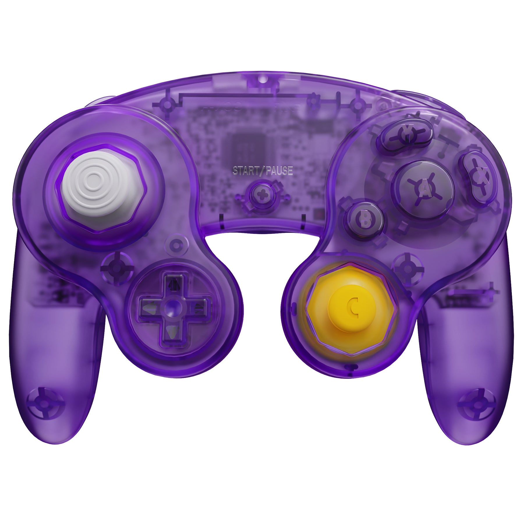 【カスタムキュー バットのみ】Ebony × Purple Heart eXtremeRate Clear Purple Replacement Faceplate Backplate with