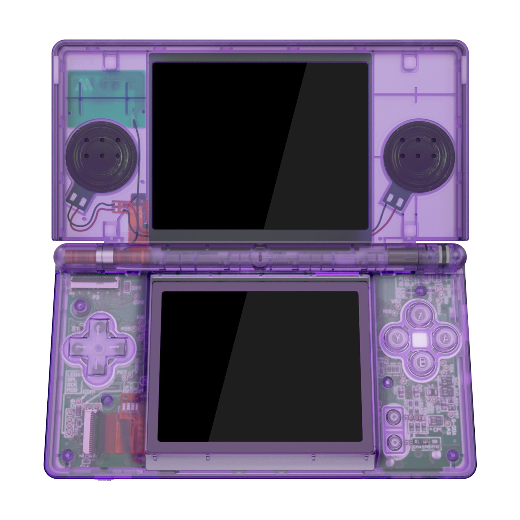 eXtremeRate Clear Purple Replacement Full Housing Shell & Buttons