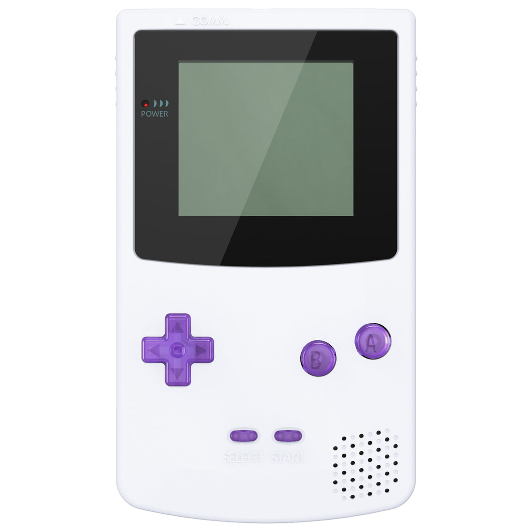 eXtremeRate Clear Purple Replacement Full Set Buttons for Gameboy Color GBC - JCB4005WS