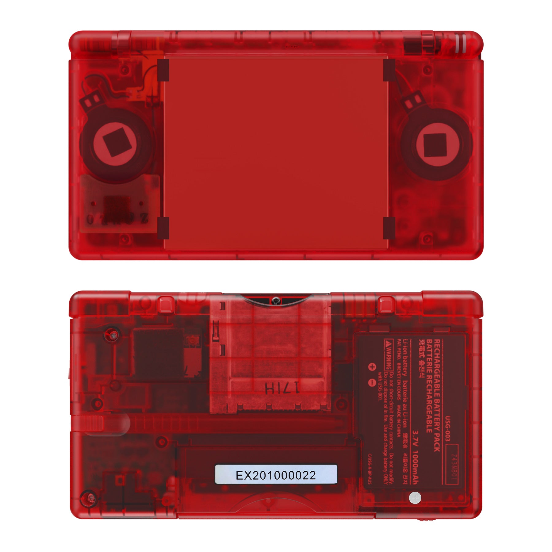 eXtremeRate Clear Red Replacement Full Housing Shell & Buttons