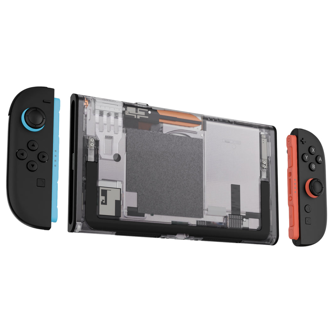 eXtremeRate Clear Replacement DIY Rear Back Plate for Nintendo Switch 2 Handheld Console  (Without Kickstand) - DB2NTM006