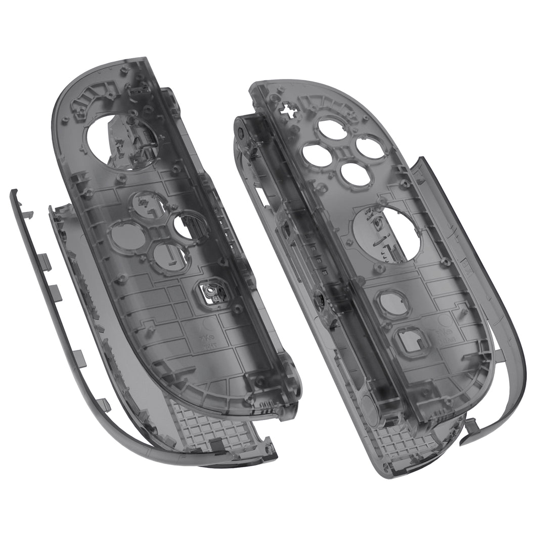 eXtremeRate Clear Slate Black DIY Replacement Joycon Shells for Nintendo Switch 2 - JB2NTM002