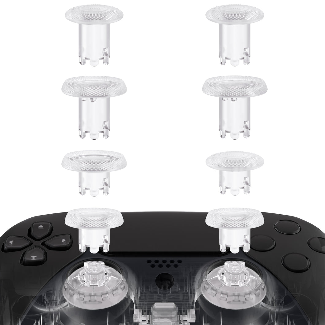 eXtremeRate Clear ThumbsGear V3 Interchangeable Ergonomic Thumbstick for PS5 & PS4 Controller - NNFPFM003WS