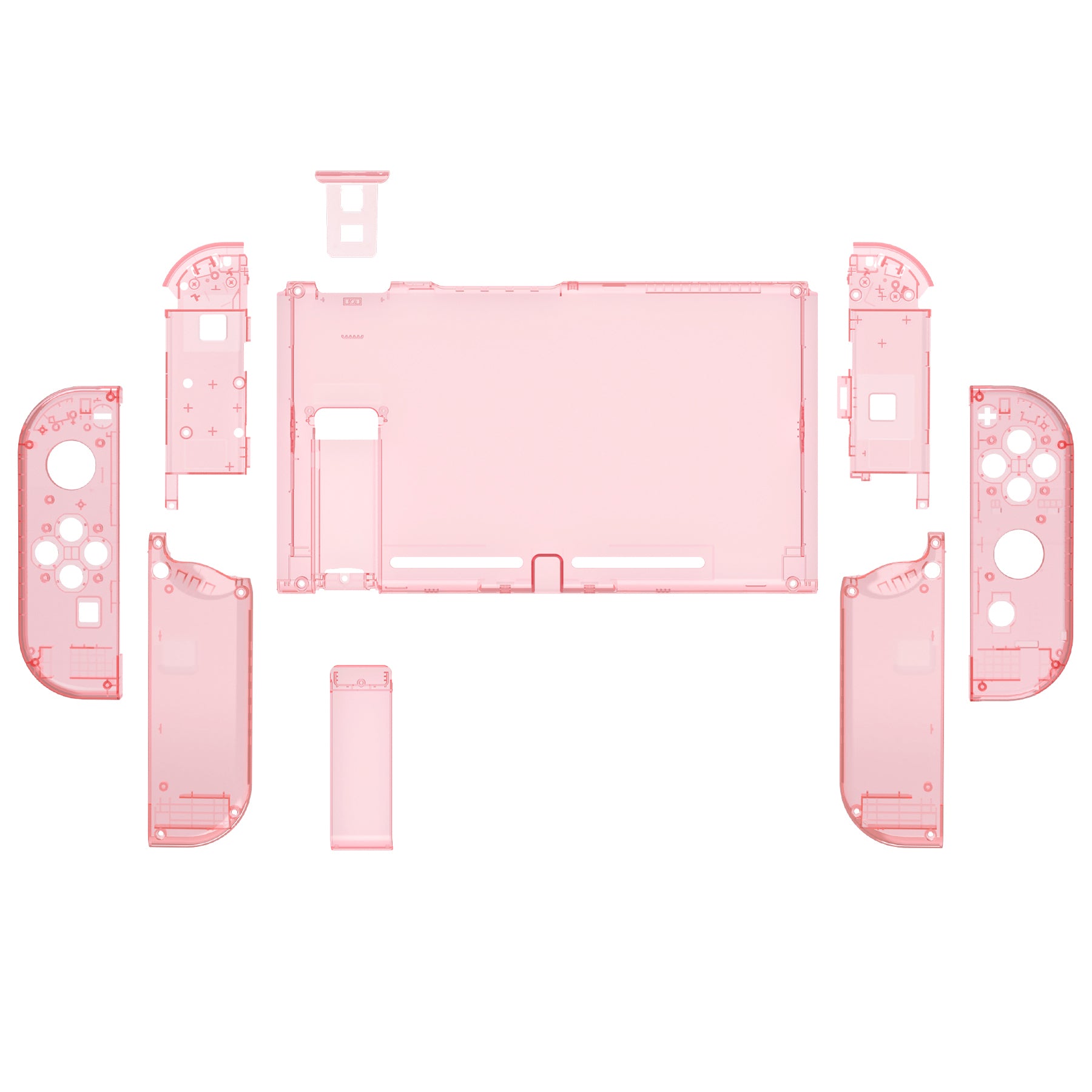 eXtremeRate Crystal Cherry Pink Replacement Full Set Shells For