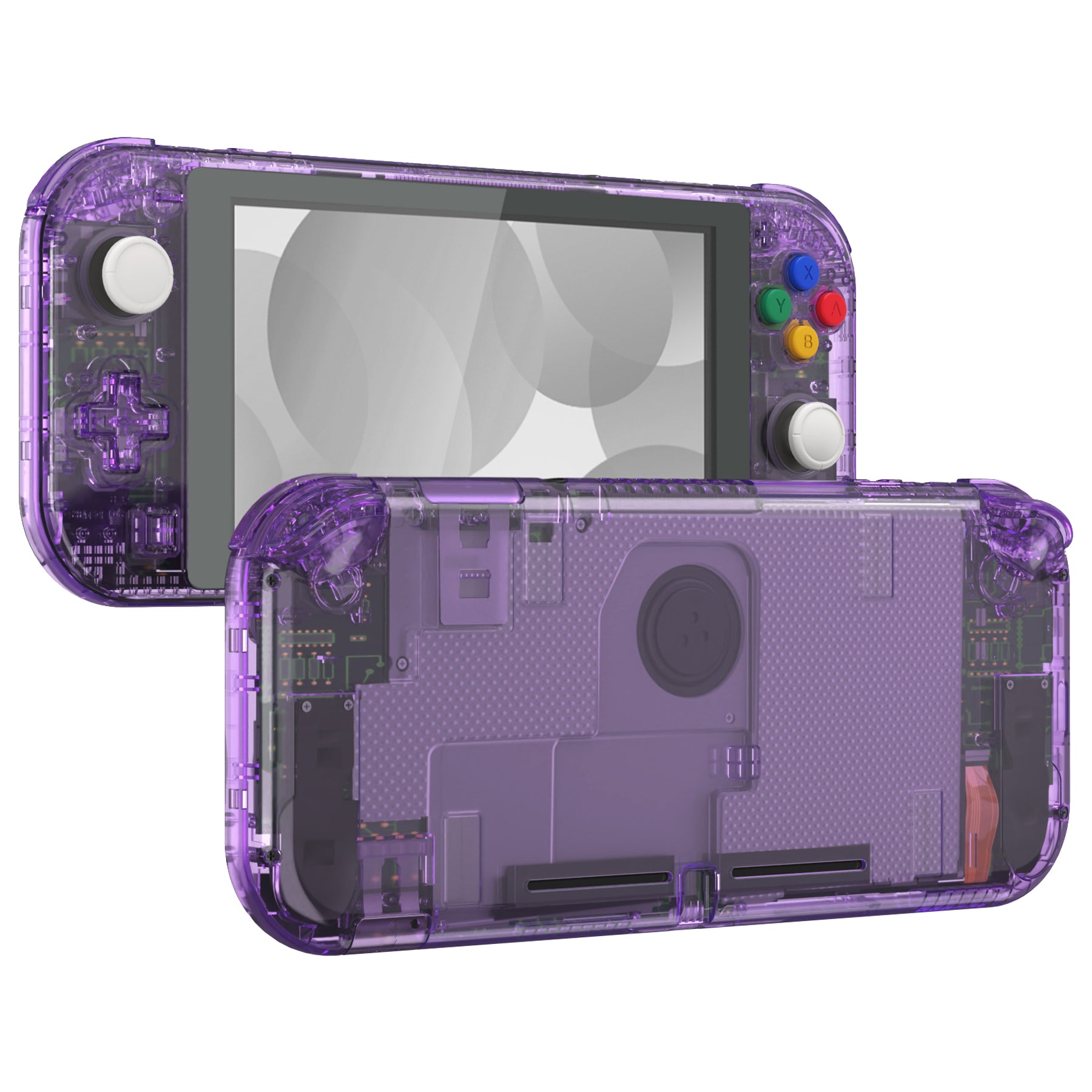 eXtremeRate Crystal Clear Purple Replacement Full Set Shells For