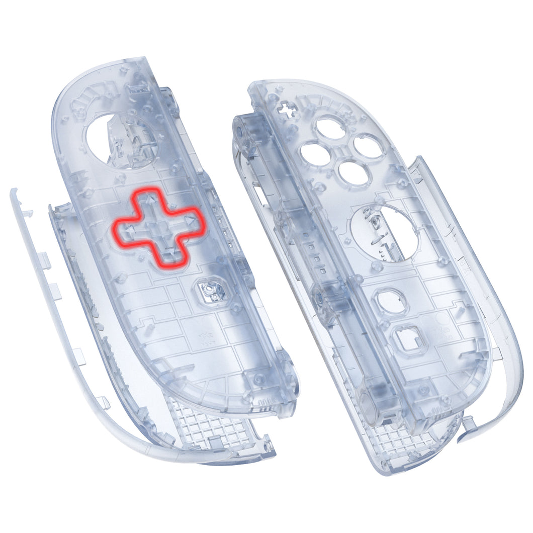eXtremeRate D-Pad Version Clear Glacier Blue Replacement Joycon Shells for Nintendo Switch 2 - JB2NTM015