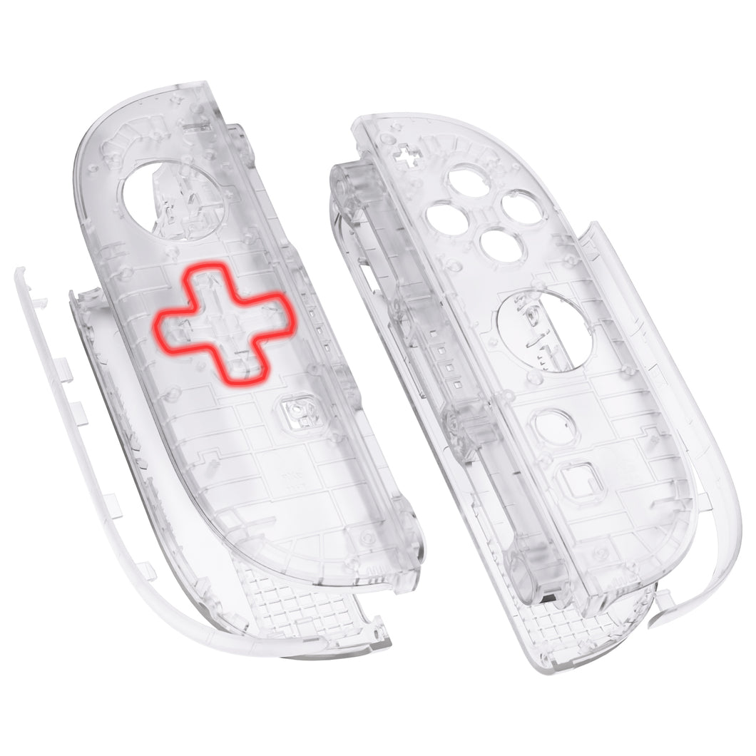 eXtremeRate D-Pad Version Clear Replacement Joycon Shells for Nintendo Switch 2 - JB2NTM016