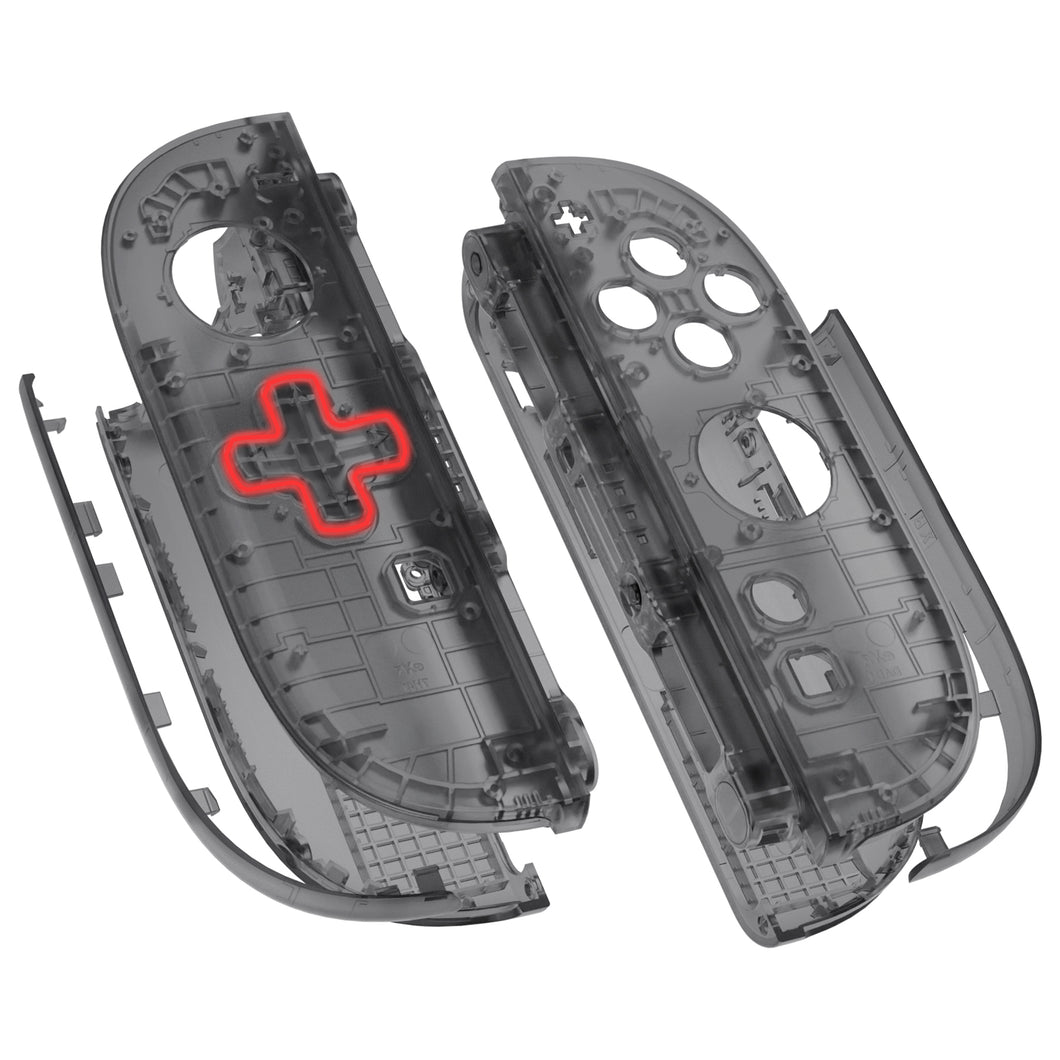 eXtremeRate D-Pad Version Clear Slate Black Replacement Joycon Shells for Nintendo Switch 2 - JB2NTM014