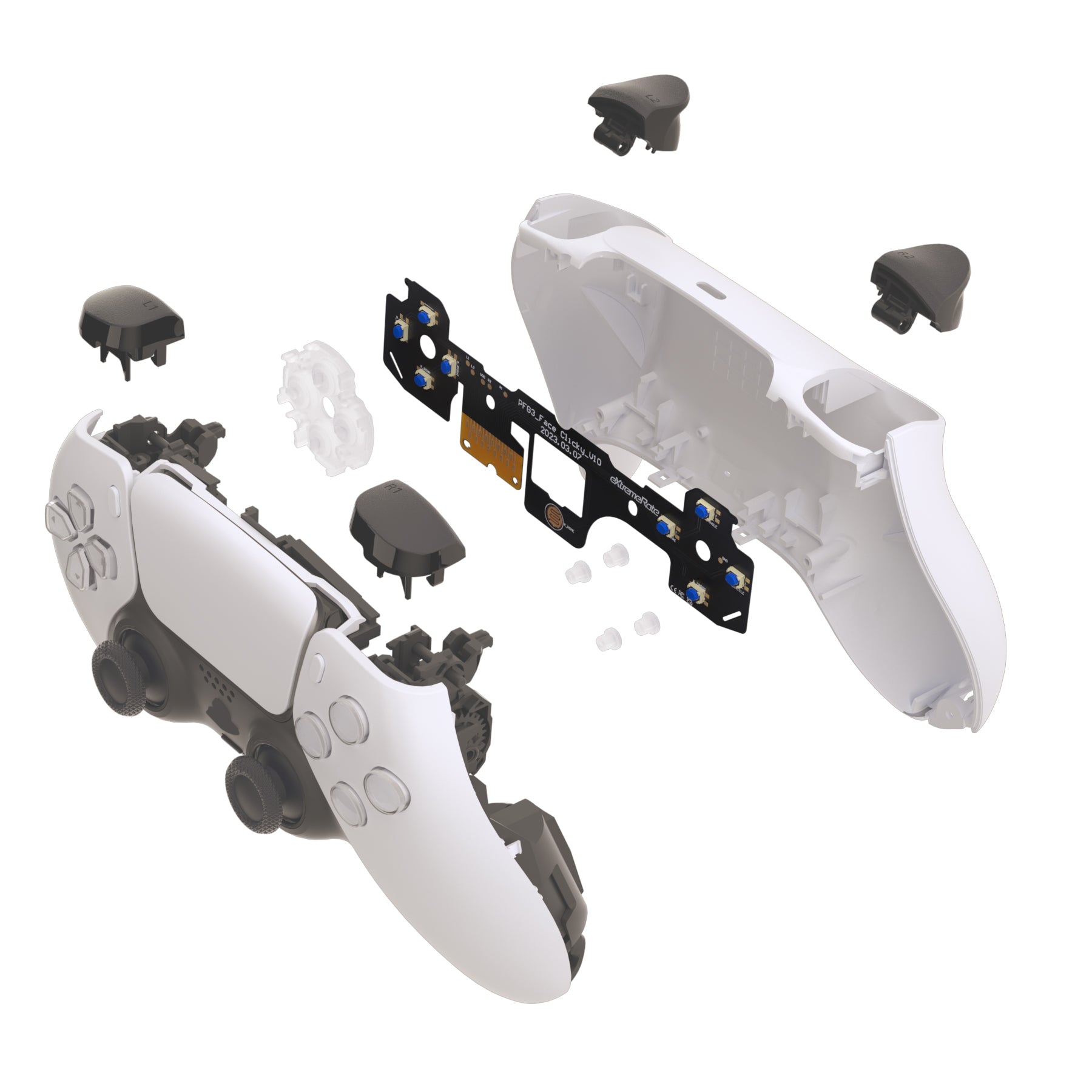 Upgraded Face Clicky Kit for PS5 Controller, Custom Tactile Dpad