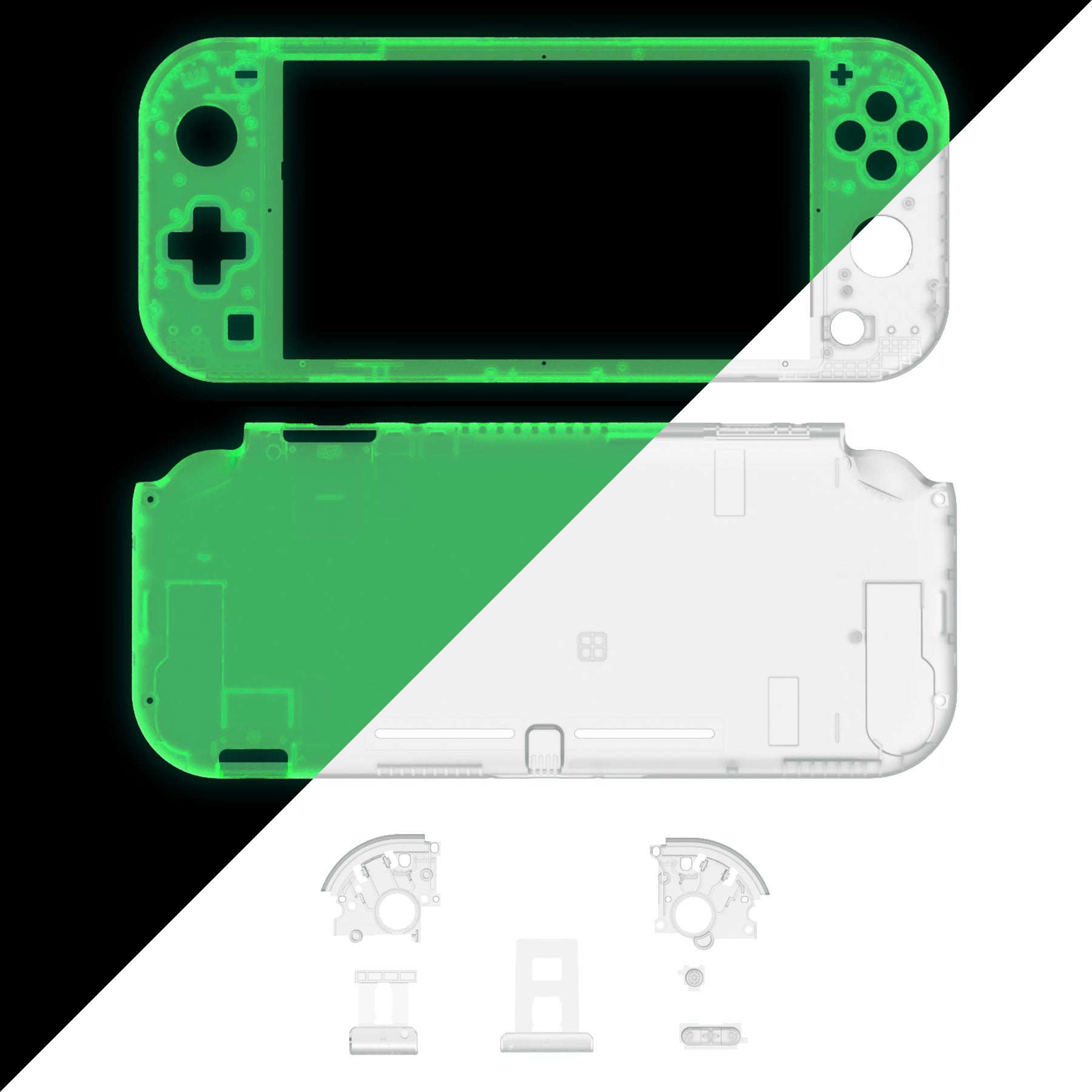 Glow In Dark- Green Shells For NS Lite-DLM513WS